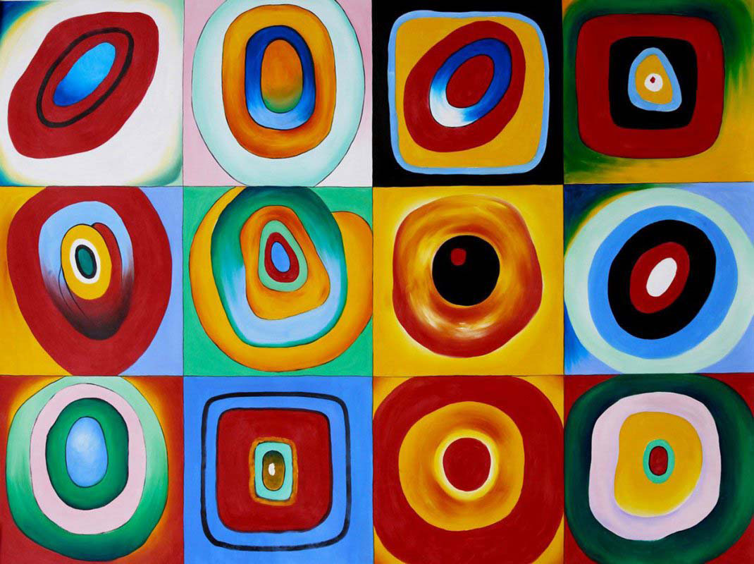 farbstudie quadrate color study of squares